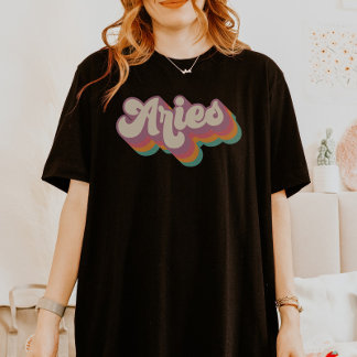 Camiseta Aries Astrología Regalo de cumpleaños Rótulo Zodia