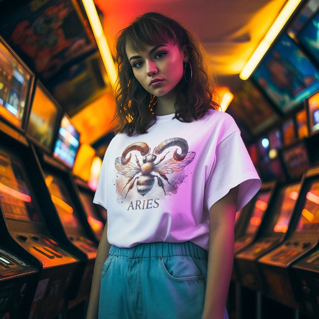 Camiseta Aries Bee - Zodiac Whimsy (Subido por el creador)