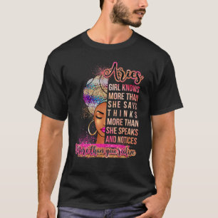 Camiseta Aries Chica Afro Melanin Reina Cumpleaños Para Los