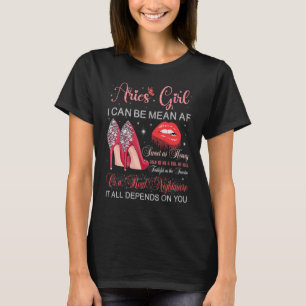 Camiseta Aries Chica Cumpleaños Horoscopio Zodiac Bday Fies