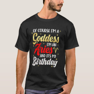 Camiseta Aries Chicas de cumpleaños Diosa Reina de la Diosa