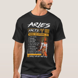 Camiseta Aries Cumpleaños Melanin Afro Queen Para Mujeres N