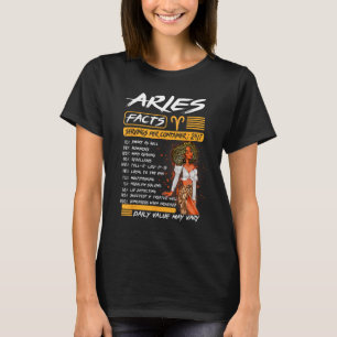 Camiseta Aries Cumpleaños Melanin Afro Queen Para Mujeres N
