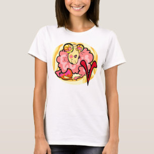 Camiseta Aries de los años 70 pintadas con símbolo