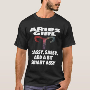 Camiseta Aries, Elegante Y Elegante Astro De Estilo Chica