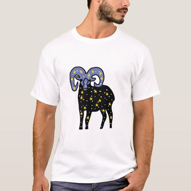 Camiseta Aries Galaxy Carnero – Energía Aries Fero (Anverso)