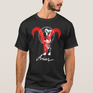 Camiseta Aries Gótico Horóscopo Astrología Zodiaco