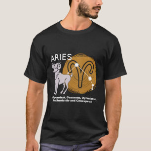 Camiseta Aries Hacts Aries Zodiac Rótulo Aries King