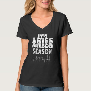 Camiseta Aries Heartbeat Marcha Abril Astrología Aries Zodi