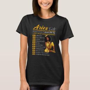 Camiseta Aries Hechos Impresionante Rótulo Zodiaco Horóscop