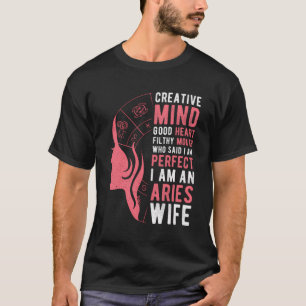Camiseta Aries Mujeres Astrología Zodiac Esposa Aries