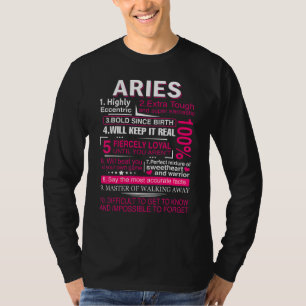 Camiseta Aries Para Mujeres Zodiac Marcha Abril Cumpleaños