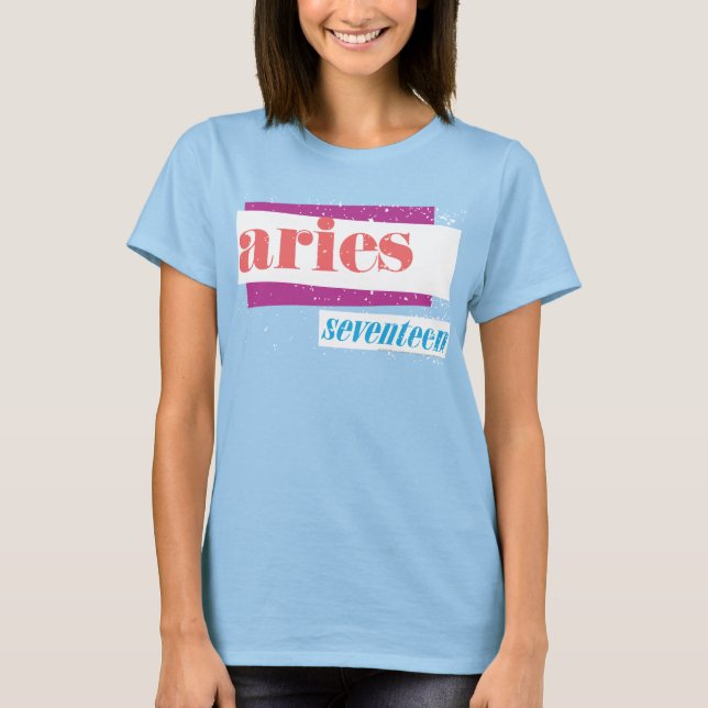 Camiseta Aries Pink (Anverso)