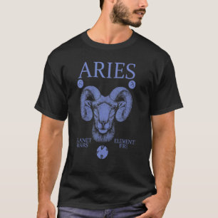 Camiseta Aries Planet Mars Elemento Fire 1