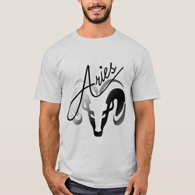 Camiseta Aries plateados Ram Zodiac (Anverso)