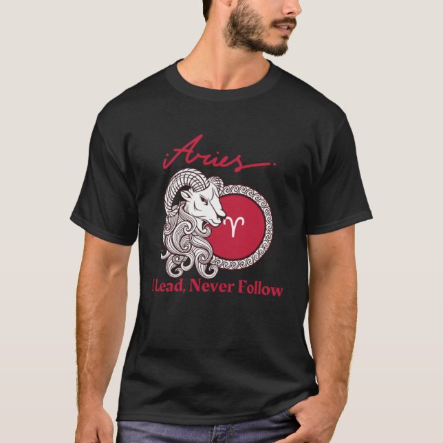 Camiseta Aries que yo lidero nunca sigo (Anverso)