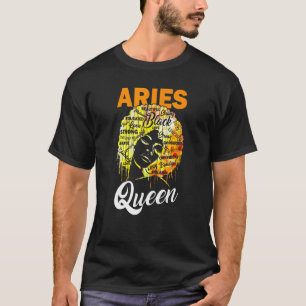 Camiseta Aries Queen Black Woman Afro Natural Hair African