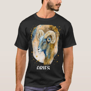 Camiseta Aries Ram Astrológico Rótulo Zodiaco De Fuego Gobe