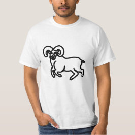 Camiseta Aries Silueta de Carnero – Energía Fuerte