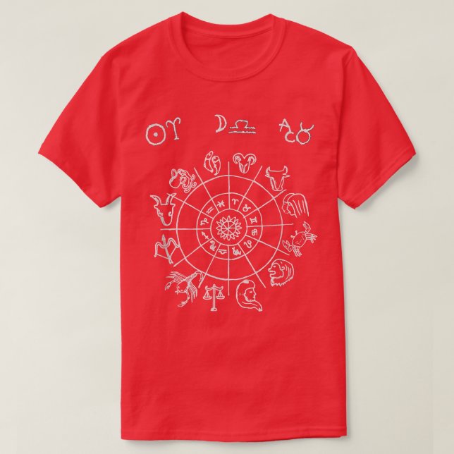 Camiseta Aries Sun Libra Moon Taurus Astrología creciente (Diseño del anverso)