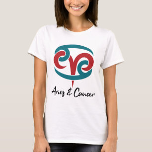 Camiseta Aries y Cáncer Zodiaco Pareja Horóscopo