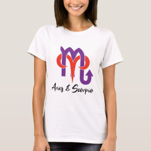 Camiseta Aries y Escorpio Parejas Horoscope Zodiac