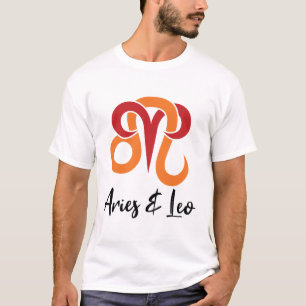 Camiseta Aries y Leo Zodiac Couples Horóscopo