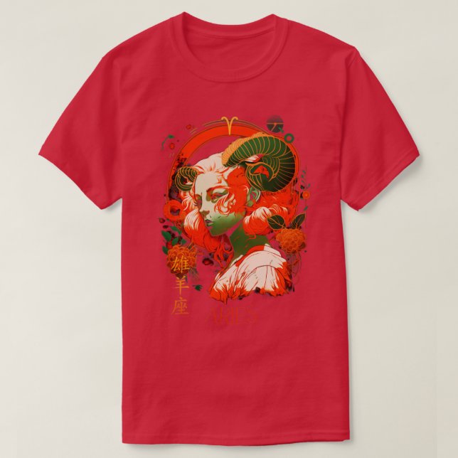 Camiseta Aries zodiac (Diseño del anverso)