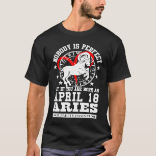 Camiseta Aries Zodiac 18 De Abril Para Mujeres Hombres Part