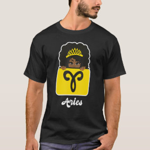 Camiseta Aries Zodiac Astrología Rótulo Horoscope Reina neg