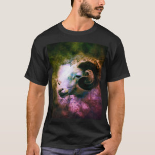 Camiseta Aries Zodiac Astrología Rótulo Ram