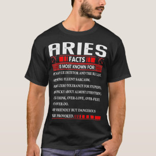 Camiseta Aries Zodiac Birthday Aries Hechos Para hombres mu