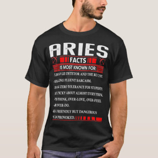Camiseta Aries Zodiac Birthday Aries Hechos Para hombres mu
