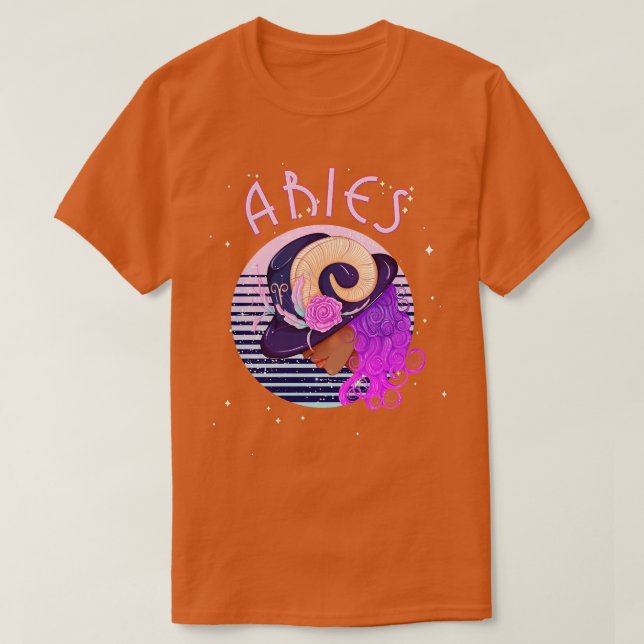 Camiseta Aries Zodiac Horoscope Rótulo Cumpleaños Tarot Ast (Diseño del anverso)