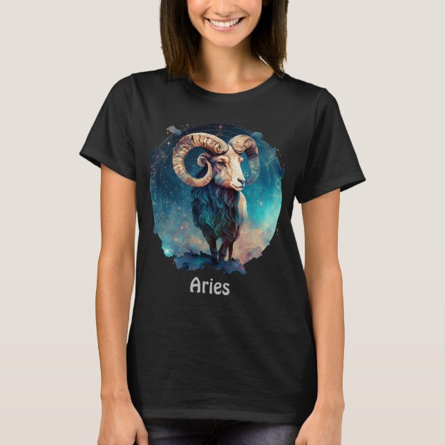 Camiseta Aries Zodiac Ram Astrología Personalizada (Anverso)