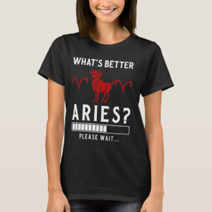 Camiseta Aries Zodiac Rótulo Marcha Abril Cumpleaños Hombre