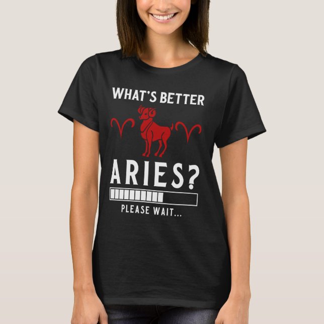 Camiseta Aries Zodiac Rótulo Marcha Abril Cumpleaños Hombre (Anverso)