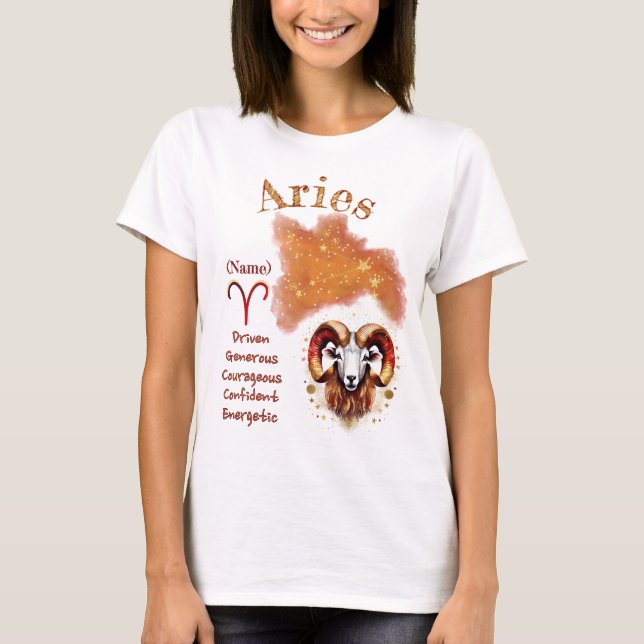 Camiseta Aries Zodiac Sign T-Shirt (Anverso)