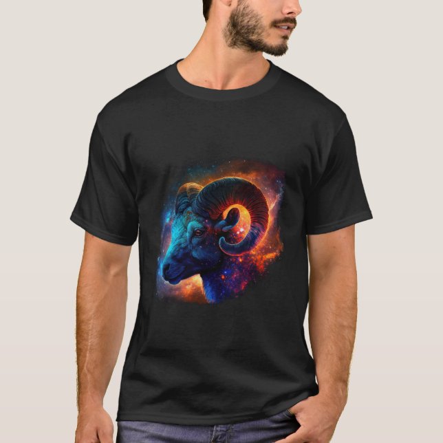 Camiseta Aries Zodiac Star Sign Basic T-Shirt (Anverso)