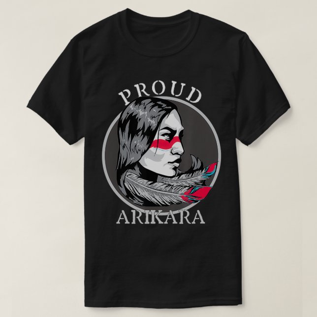 Camiseta Arikara American Indian Tribe Warribe Chica Feathe (Diseño del anverso)