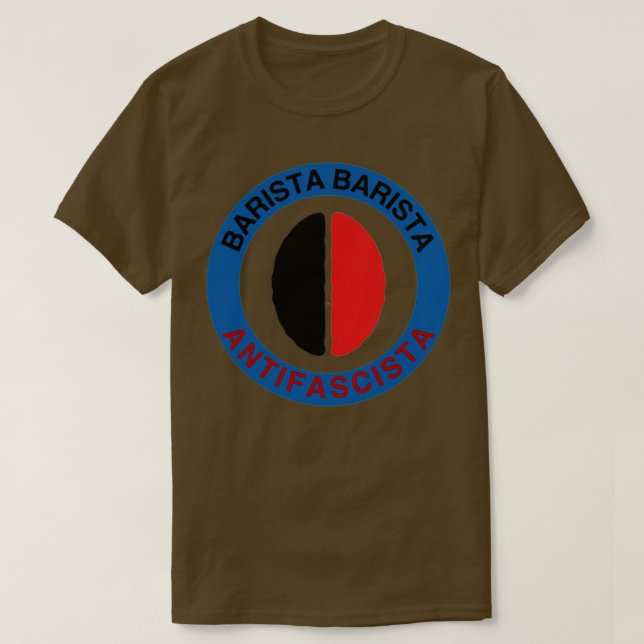 Camiseta arista Barista Antifascista (Diseño del anverso)