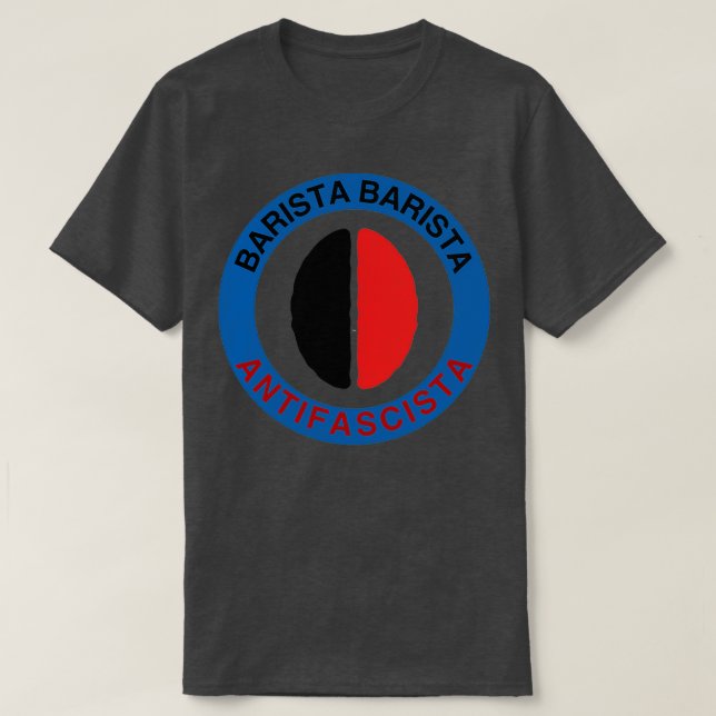 Camiseta arista Barista Antifascista 1 (Diseño del anverso)