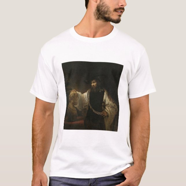 Camiseta Aristóteles (384-322 A.C.) con un busto del home (Anverso)