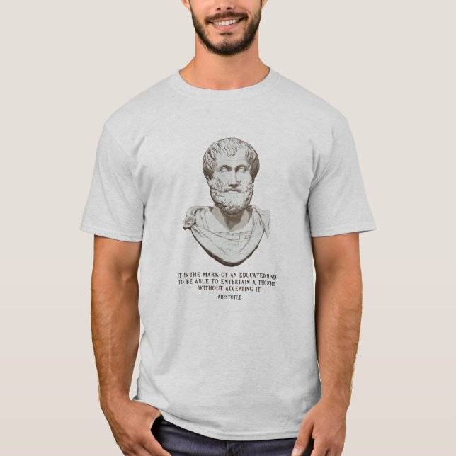 Camiseta Aristóteles educaba mente (Anverso)