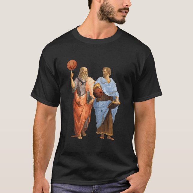 Camiseta Aristotle And Plato With Basketballs Philosophy Ma (Anverso)