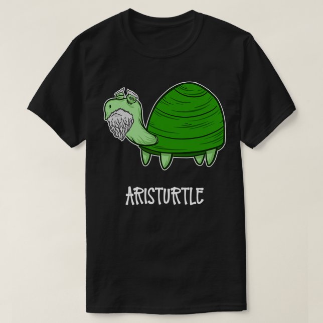 Camiseta Aristurtle Aristóteles como un bollo de tortuga (Diseño del anverso)