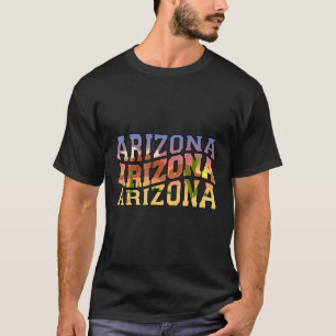 Camiseta Arizona American Sunset Landscape Cactus Patriotic
