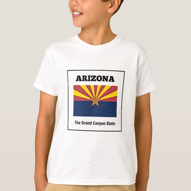 Camiseta Arizona, bandera y lema, (Anverso)