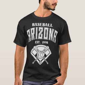Camiseta Arizona Baseball Est 1998 Vintage White Text