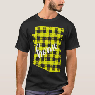 Camiseta Arizona Buffalo Plaid Home State Country Yellow Pl